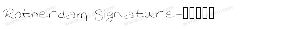 Rotherdam Signature字体转换